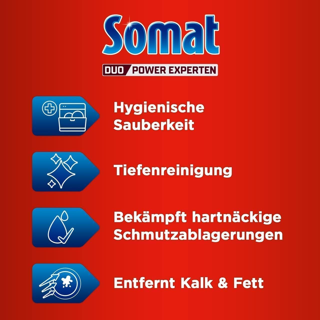 SOMAT 5in1 Intensiv-Maschinenreiniger (16 x 250 ml), Spülmaschinenreiniger flüssig zur Tiefenreinigung, mit Entkalkungsfunktion für hygienische Sauberkeit und längere Lebensdauer