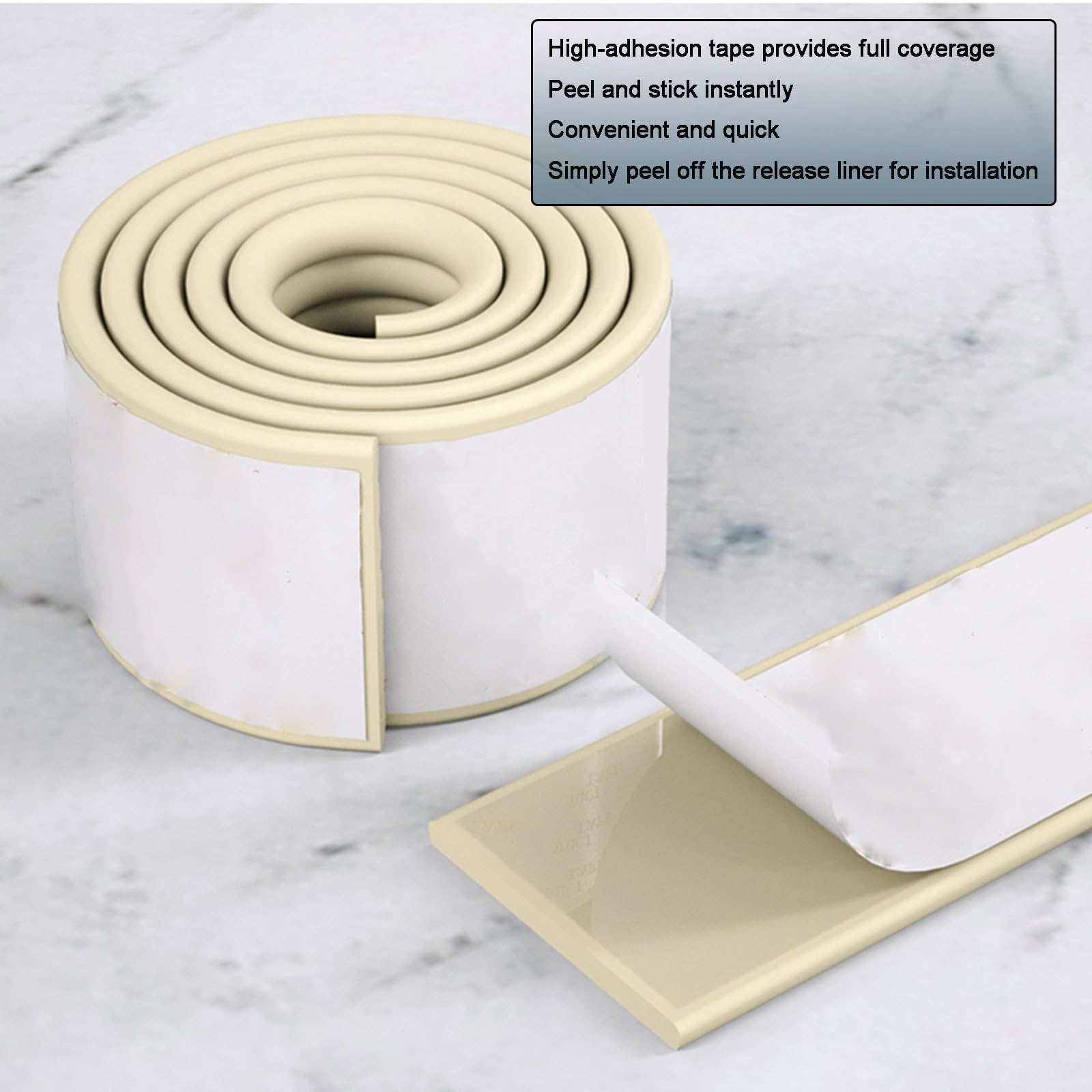 Protector de Bordes para mesas, Absorción y Fuerte unión Adhesiva for garantizar una protección confiable for Las Esquinas de la Mesa(Black,80mm*10m)