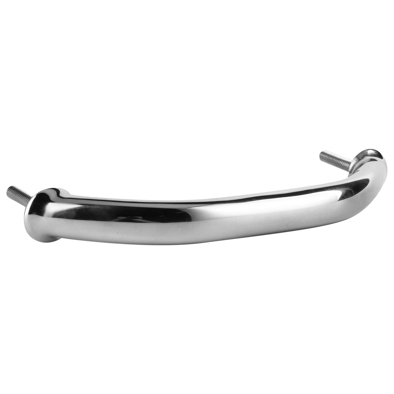 Aramox Main Courante Marine en Acier Inoxydable, Poignée Ovale Argentée pour Bateau Yacht, 300mm, avec Quincaillerie de Montage