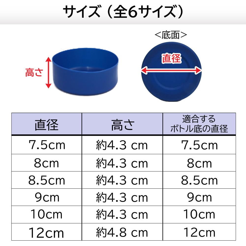 Amazon｜パンダファミリー 水筒 底カバー シリコン 8.5cm ライトグレー
