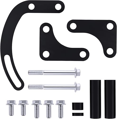 Soporte de montaje de bomba de dirección asistida LWP SWP Endxedo Negro Soporte de bomba de dirección asistida compatible con motores SB SBC Chevy