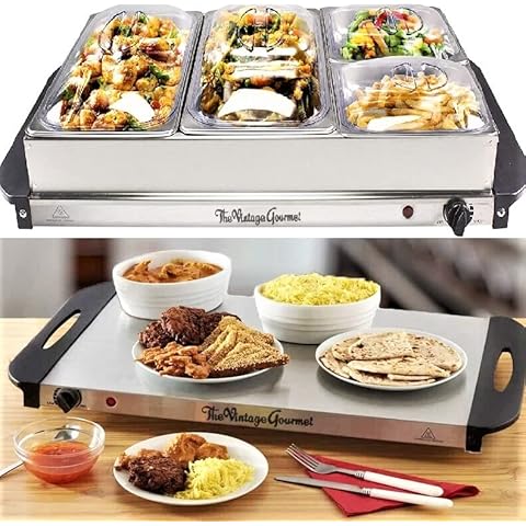 AuraHome Vintage Gourmet 4 Tray Food Warmer Cover