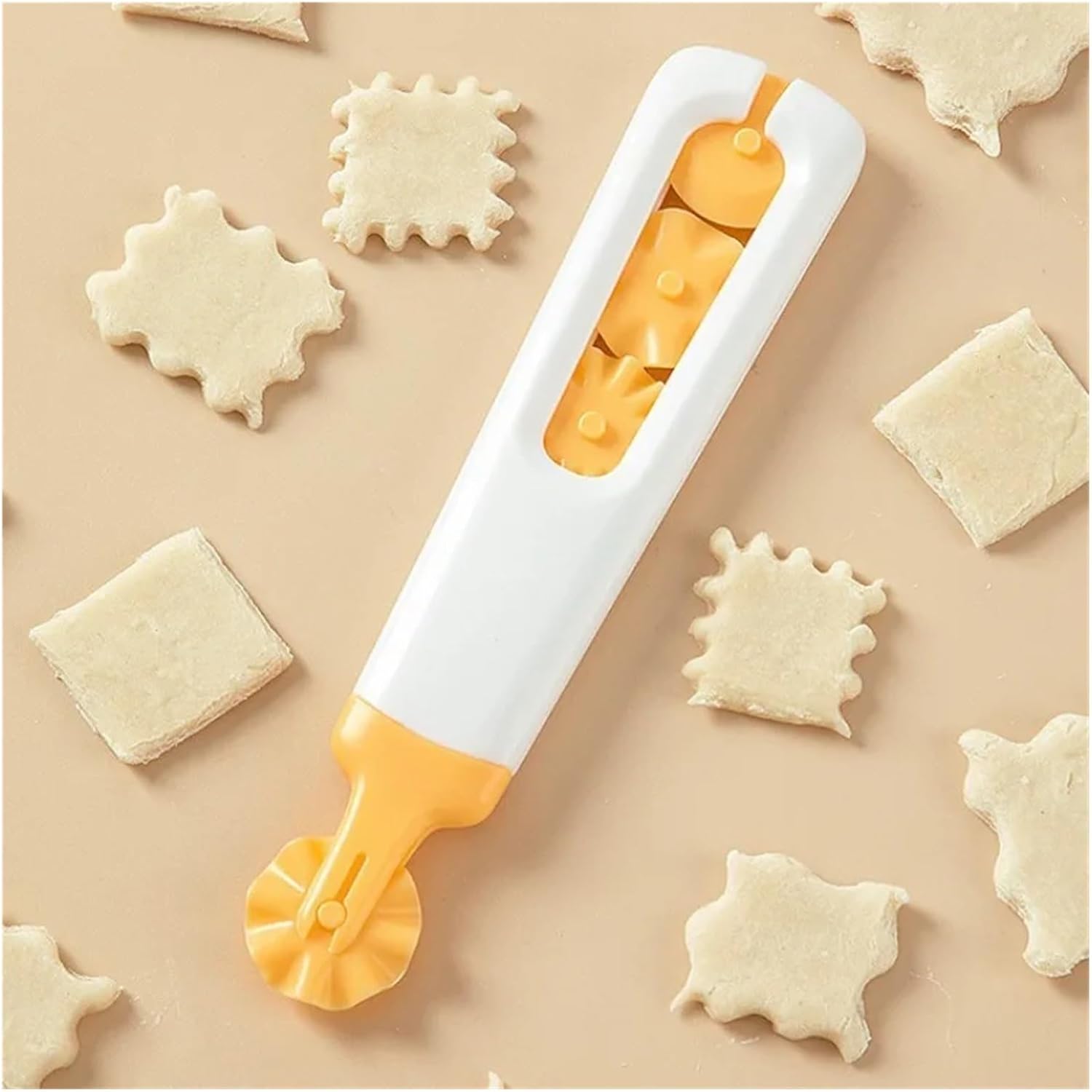 1SET Baking Tools Pizza Knife Pie Crust Cutter 4-in-1 Fancy Roller Set Home Cake Lace Dough Jagged Edge Cutting