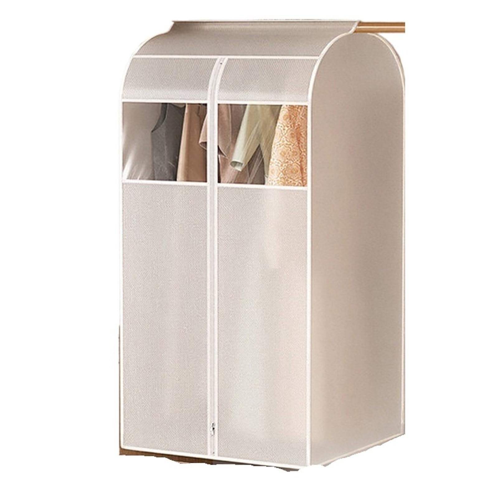 Clothes Covers Protector Bags Clothing Dust Cover Transparent Dress Clothes Garment Hanging Organizer Waterproof Dustproof Wardrobe Storage(A-60X60X120CM)