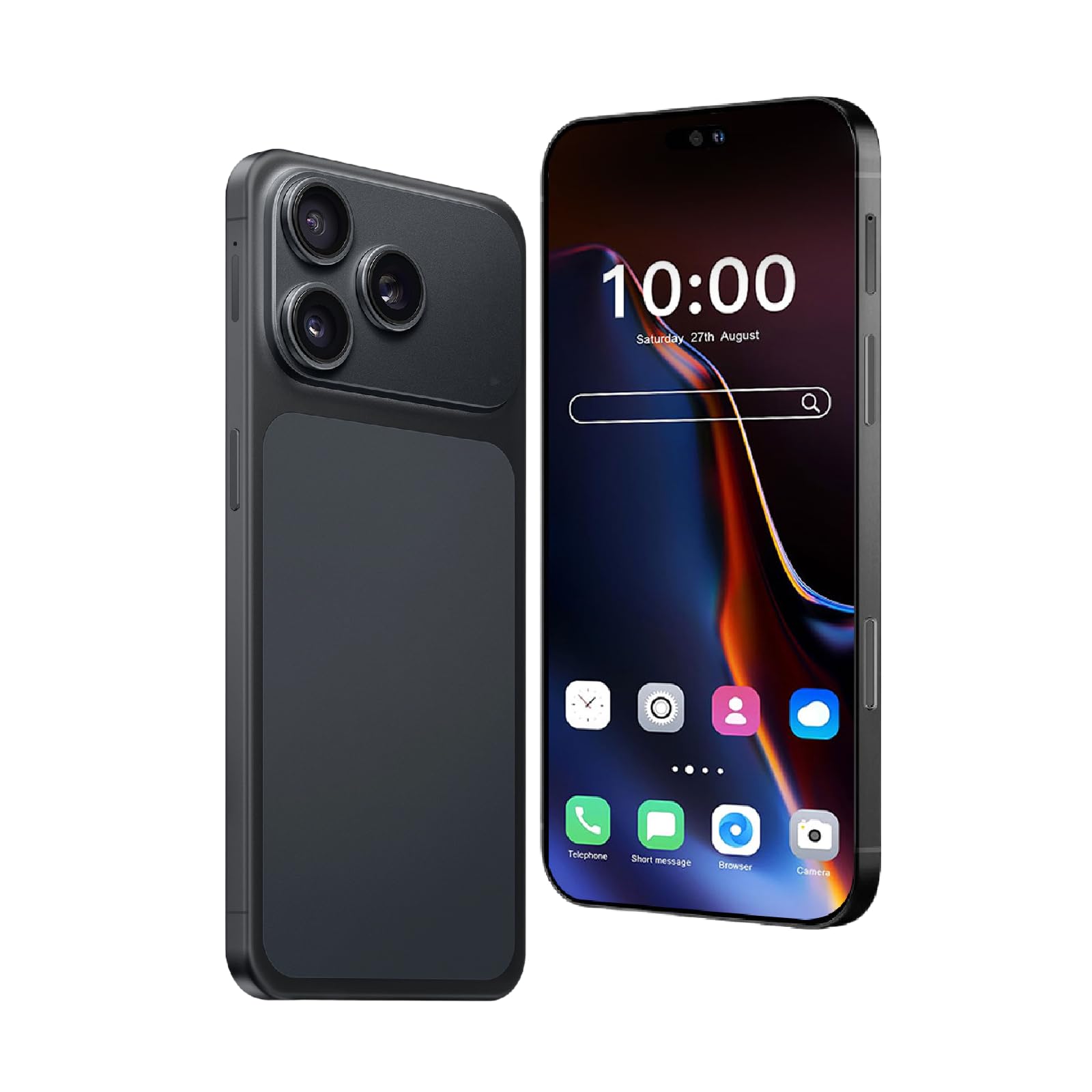 Fine Life Pro Android-Telefon, 6.6-Zoll-Bildschirm, 3G-Network Smartphone, Dual-Kameras, 1GB RAM, 16GB ROM, erweiterbar 128GB, Dual-SIM-Karten, geeignet für Anfänger (135black)