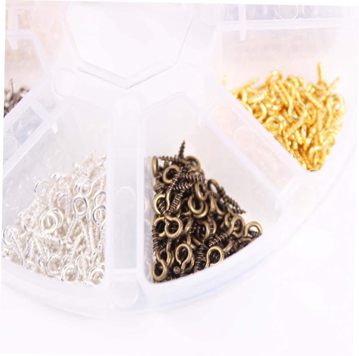Screw Eye Pins Mixed Color Threaded Hooks Self Tapping Screw for Jewelry Making Crafts Durable Structure for Art Projects
