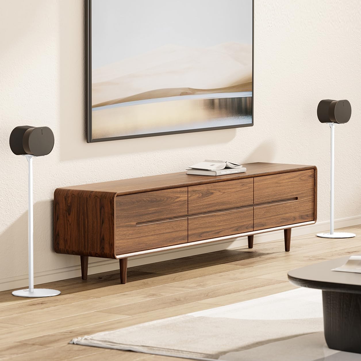 My Wall Sonos Era300 HS44WL Lot de 2 Supports de Sol, pour Sonos Era300, Design Intemporel, Support, avec Gestion des câbles, complément Parfait à Votre Salon