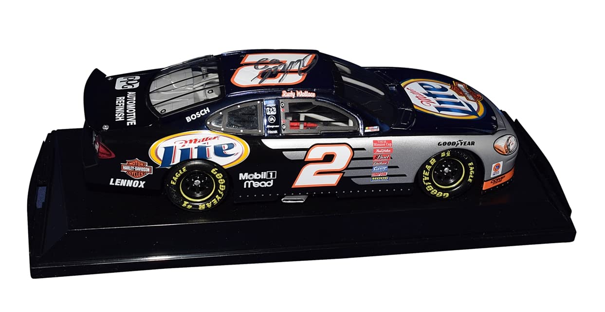 AUTOGRAPHED 2001 Rusty Wallace #2 Miller Lite Racing HARLEY