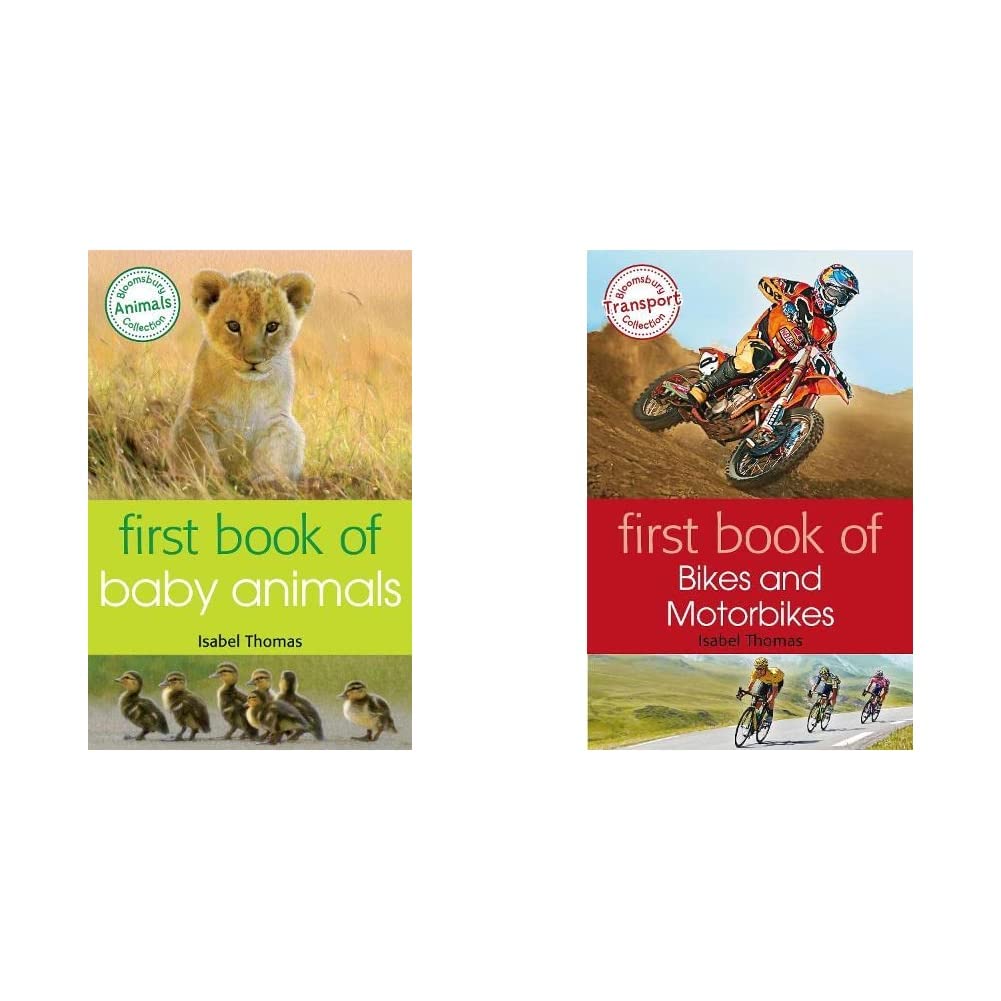 Isabel Thomas Set: First Book of Baby Animals+ First Book of Bikes and Motorbikes (Set of 2 Books)