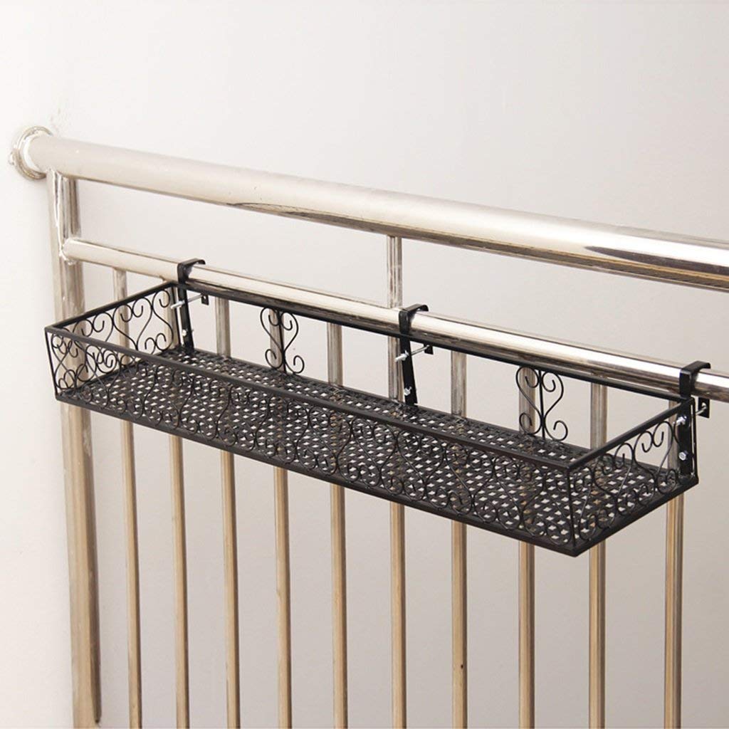 Biały stojak na kwiaty do zawieszenia na ścianie, na balkon, do domu, ogrodu, na taras, dekoracja, regał prezentacyjny, regał na rośliny, 100 x 20 x 12 cm