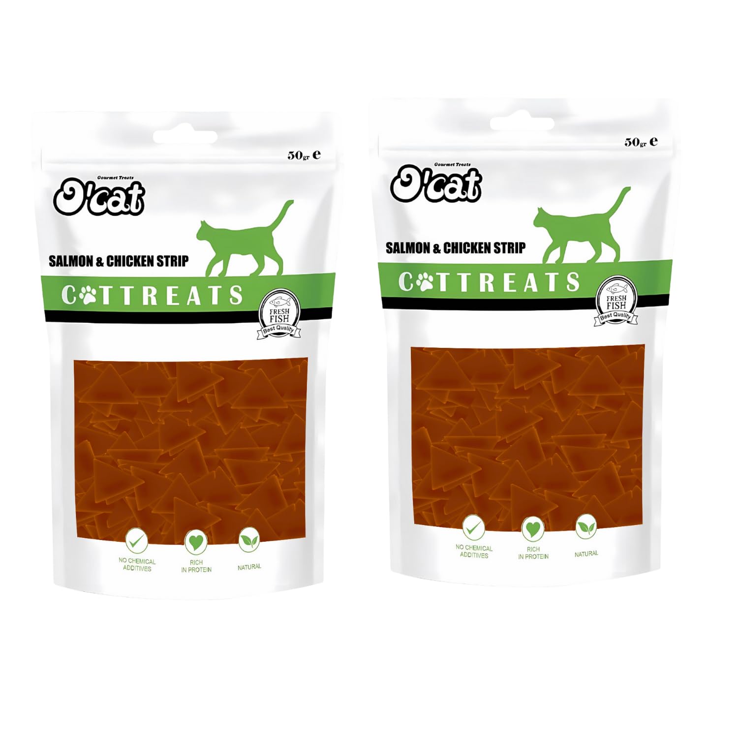 Pets Empire Ocat Dental & Training Cat Treats for All Life Stages of Cat (Salmon & Chicken) 2 Pouches (2 x 50g) (B0C1H229HF) Amazon Price History, Amazon Price Tracker