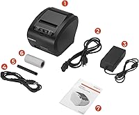 Vista 7 de MUNBYN Impresora de recibos WiFi con puerto USB, impresora POS de 3.150 in funciona con Mac cuadrado, Windows, Chromebook Linux, cajón de efectivo