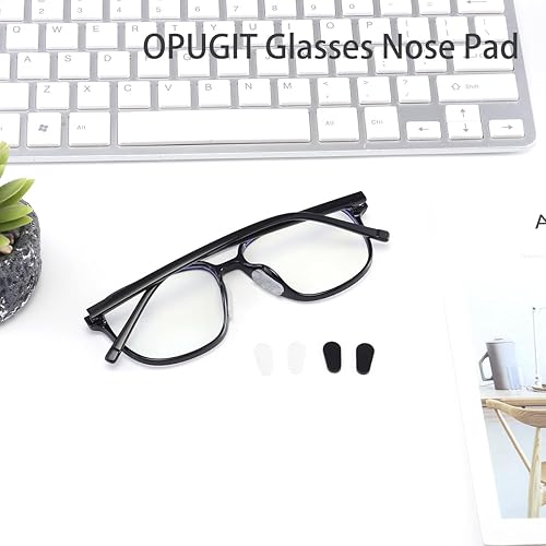 Miniatura 7 de Almohadillas adhesivas para la nariz, 10 pares de almohadillas de silicona antideslizantes para lentes de sol, transparentes, 0.039 pulgadas