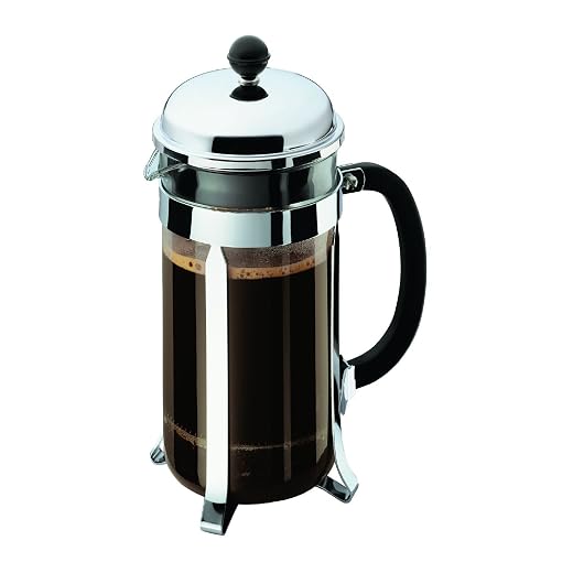 Bodum 1928-16US4 Chambord French Press Coffee Maker, 1 Liter, 34 Ounce, Chrome