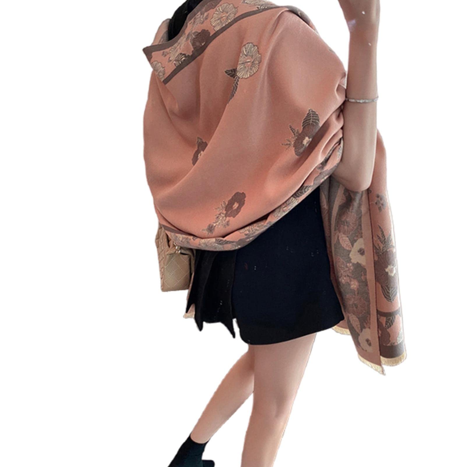 URYYRIT Foulard Écharpe Cachemire Chaude Dames Imprimer Un Châle De Couverture Hivernale Épaisse Et Envelopper Pashmina 180 * 65 Cm Femmes-Wyt59-1