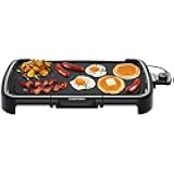 XL Electric Griddle with Removable Temperature Control, Immersible Flat Top Grill, Burger, Eggs, Pancake Griddle, Nonstick Extra Large Cooking Surface, Slide Out Drip Tray, 10 x 20 Inch