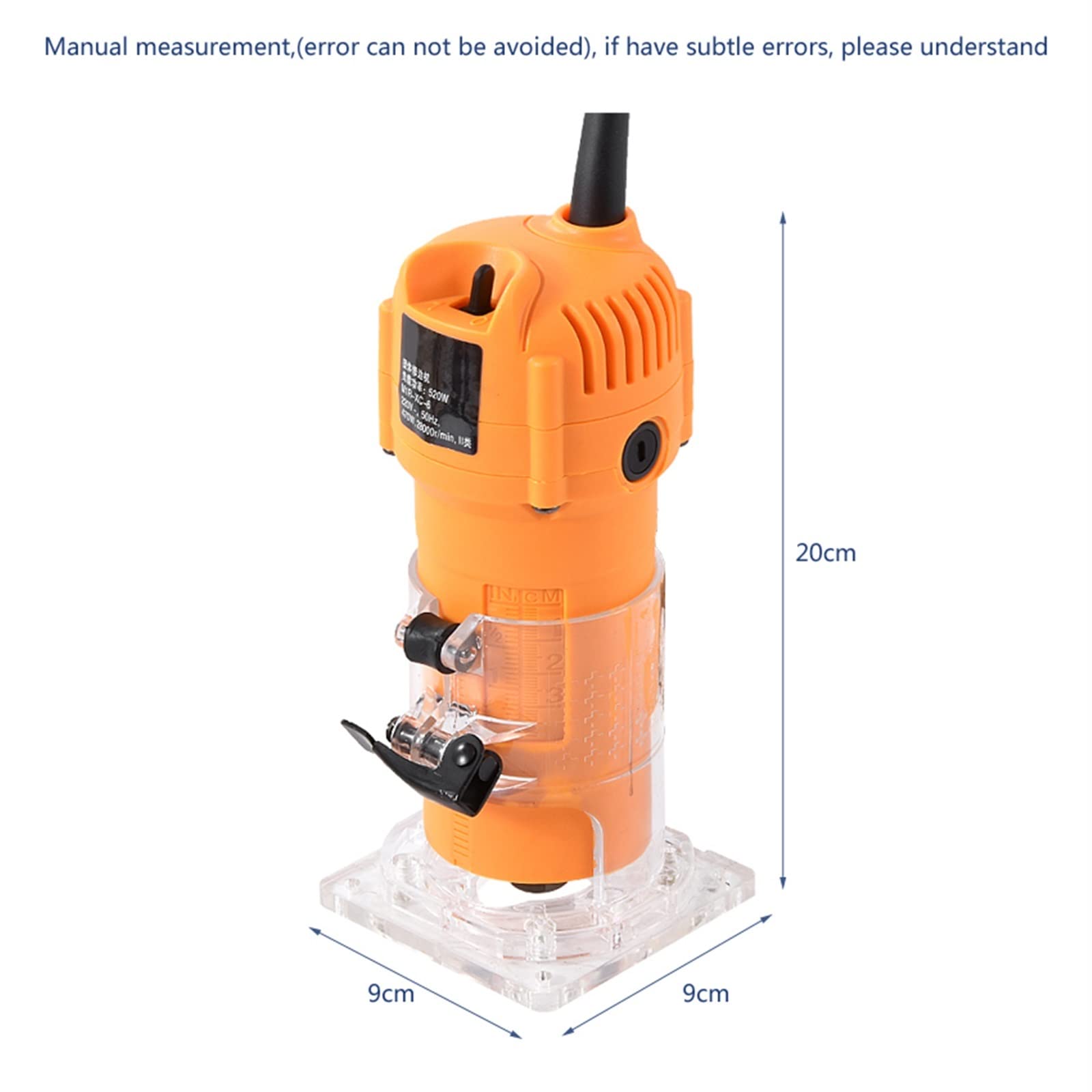 EDEDE Rifilatore Fresatrice Verticale, Rifilatrice for la Lavorazione del Legno Stozzatrice Multifunzione Macchina for incidere Trimmer for la Lavorazione del Legno 470W 2800r/min per Legno
