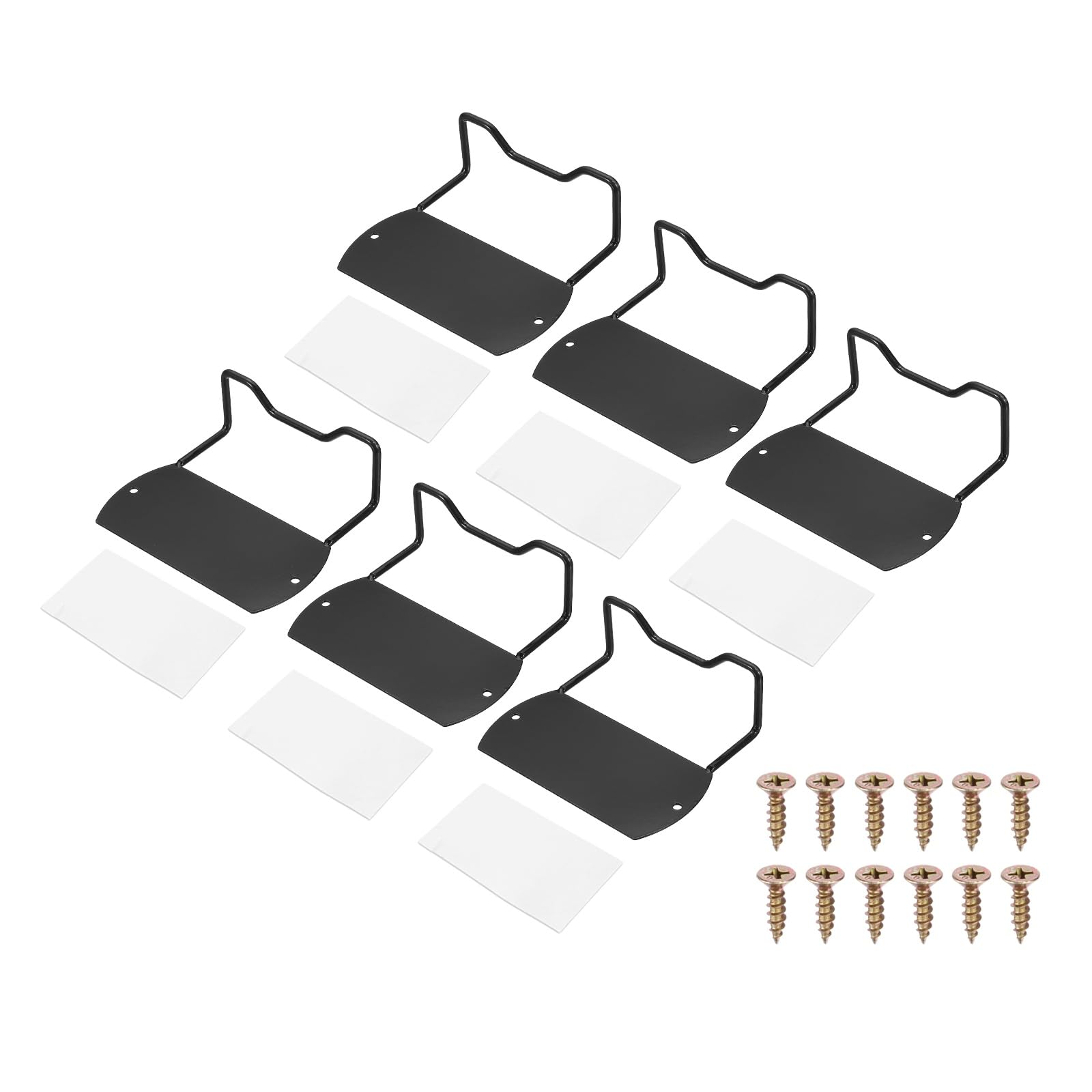 sourcing map 6Pcs Mattress Slide Stopper, 140mm x 50mm Mattress Retainer Bar Metal Non-Slip Slide Holders for Most Bed Frames to Prevent Sliding, Black