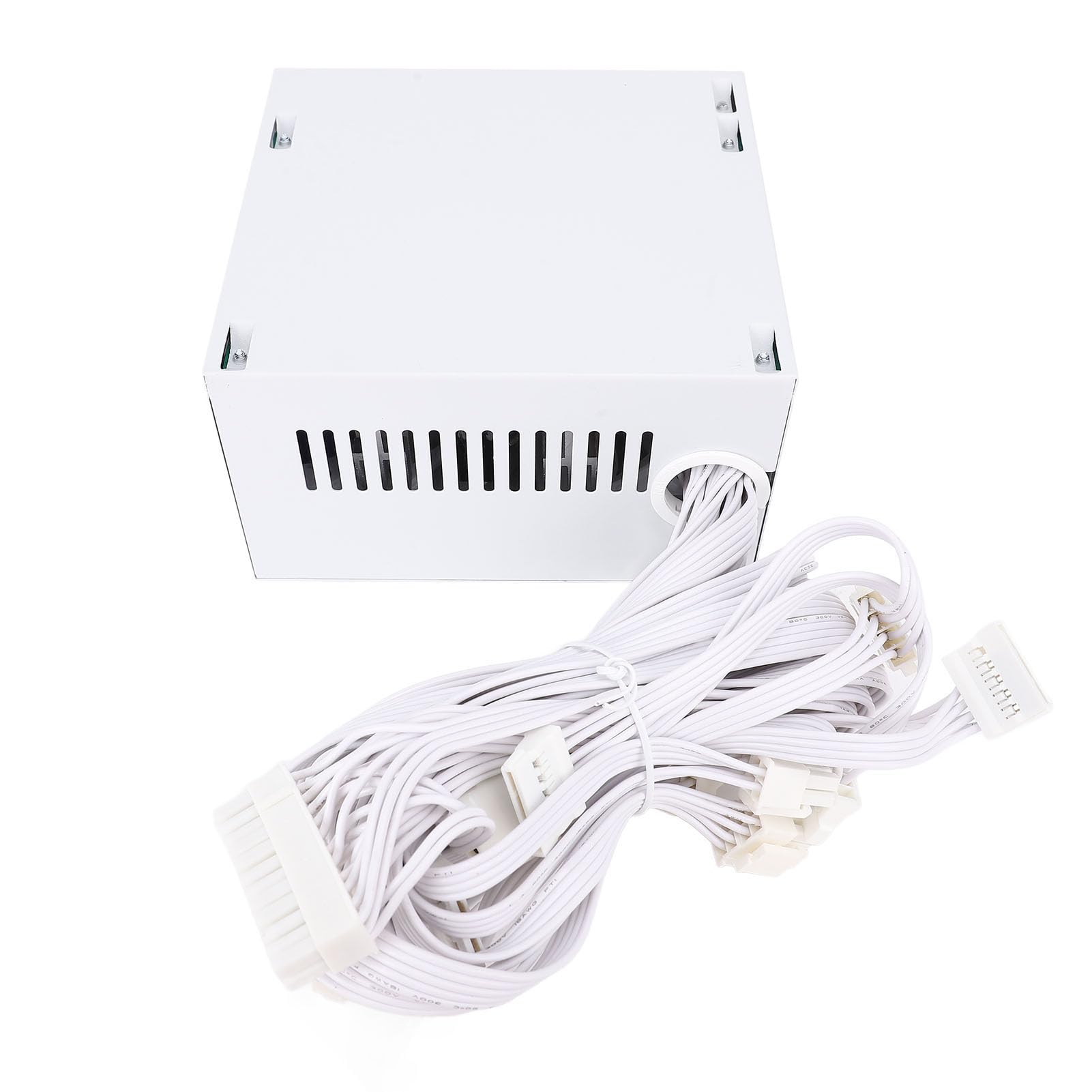 Kadimendium Alimentatore ATX Modulare da 600 W con Controllo Intelligente della Temperatura per PC Costruito a Risparmio Energetico, Colore Bianco