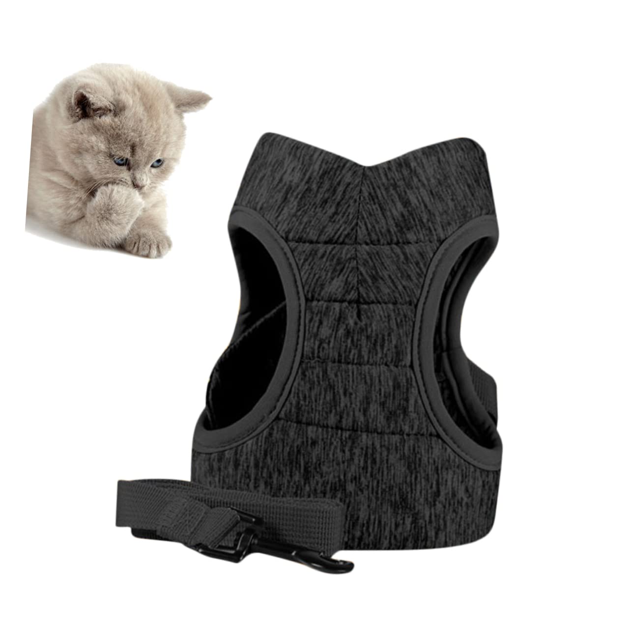 INOOMP 3pièces pour Chat Léger Et Confortable Harnes Maille Respirante pour Chats Adultes Accessoire Chic Et Pratique pour Promenade Toute Sécurité