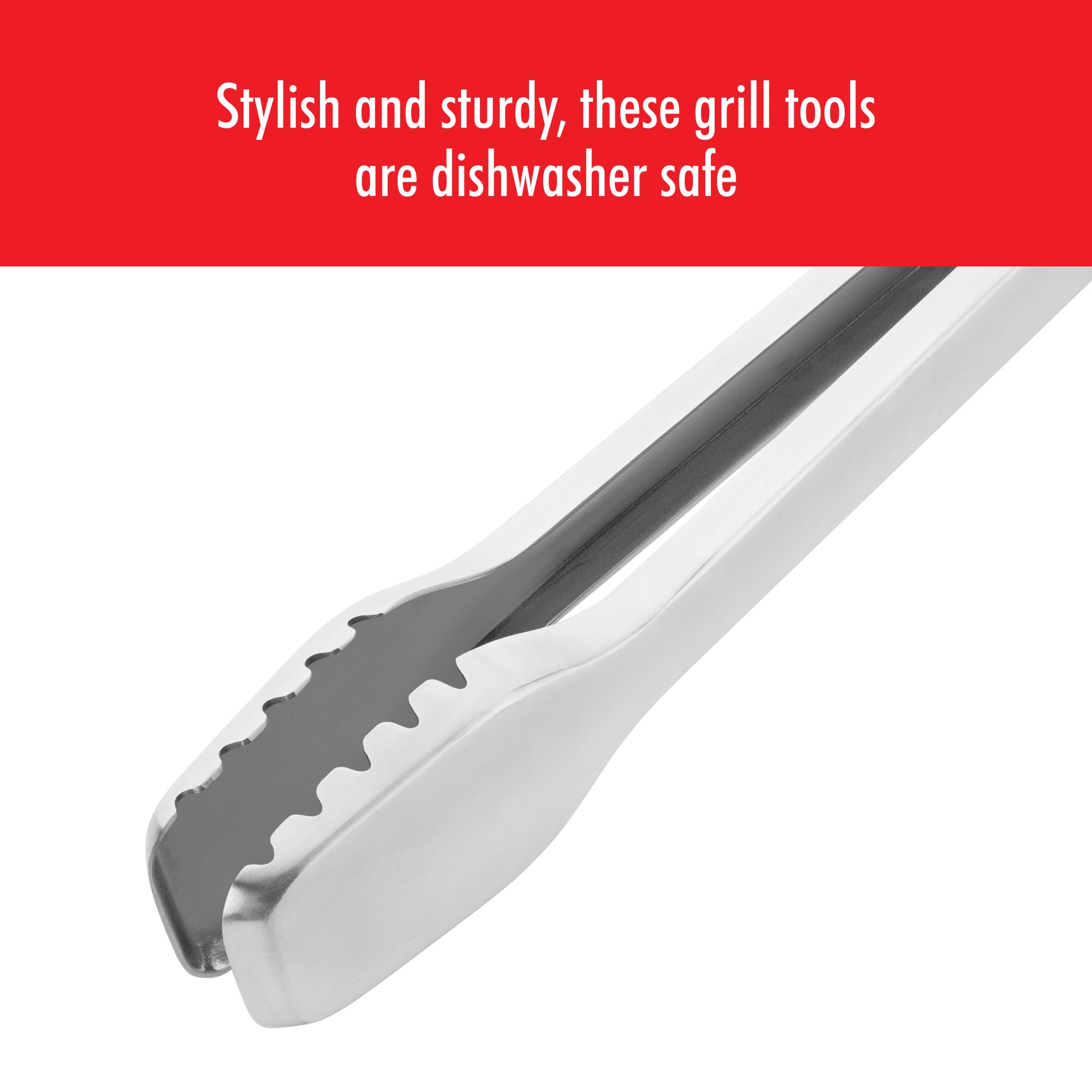 ZWILLING BBQ+ Pinzas para parrilla de 43 cm, pinzas de acero inoxidable con triple remache con agarre antideslizante, mecanismo de bloqueo y mango largo, resistentes al calor y aptas para lavavajillas