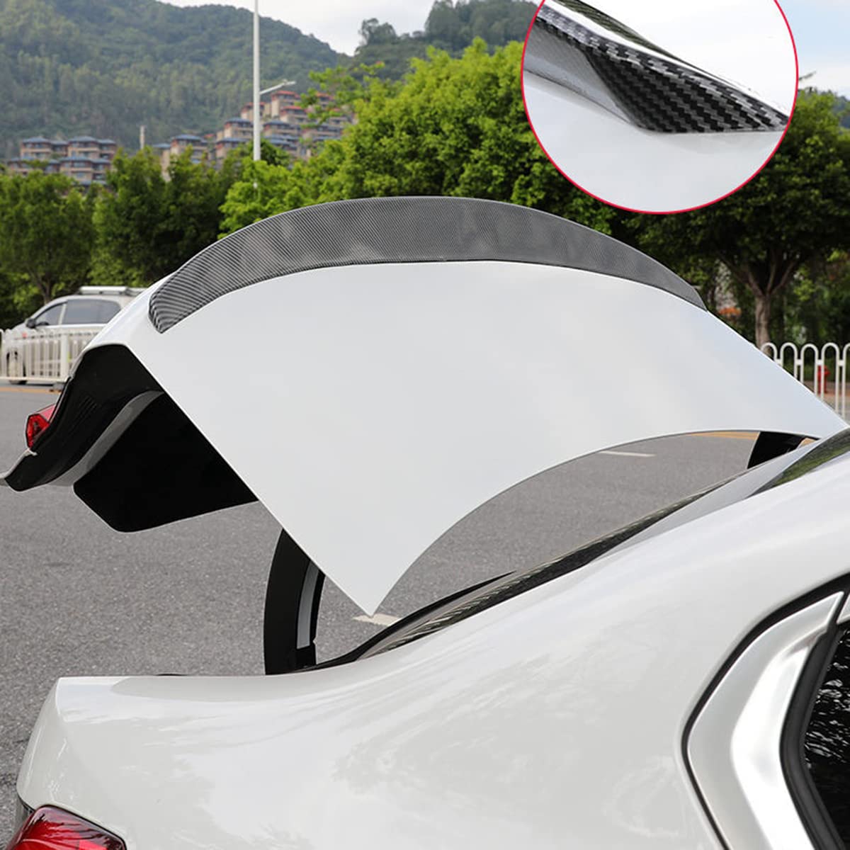 EXPY Alerón Trasero del Coche para Subaru BRZ XV Crosstrek Outback Legacy Forester Impreza Tribeca,Alto Rendimiento Alerón para Maletero Accesorios de Modificación,A/Carbonfiberlook-Style B