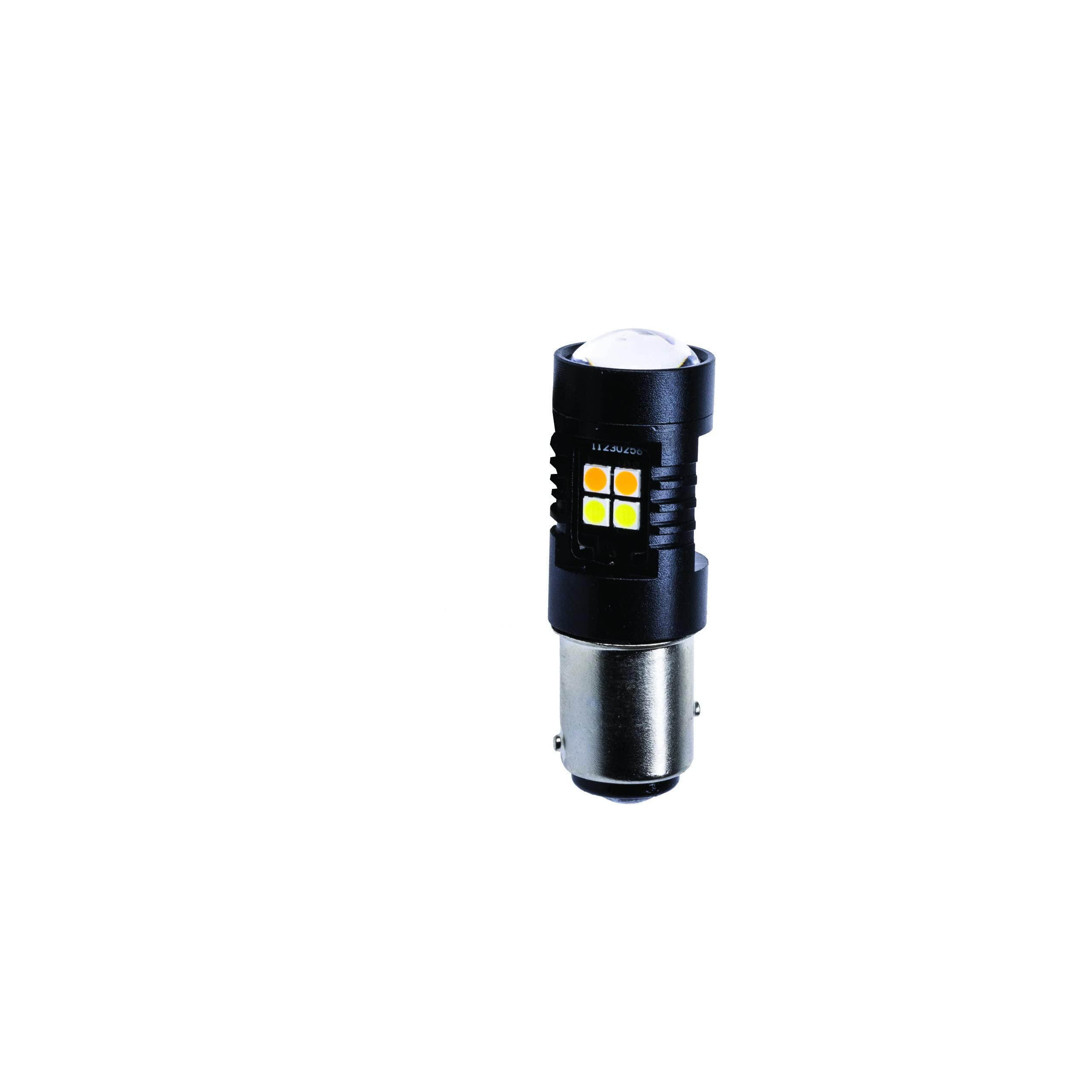 EinParts P21/5W LED Lampadine Dual Color (Bianco/Arancia) 12V per Auto 16 x SMD 3030 LED, BAY15d