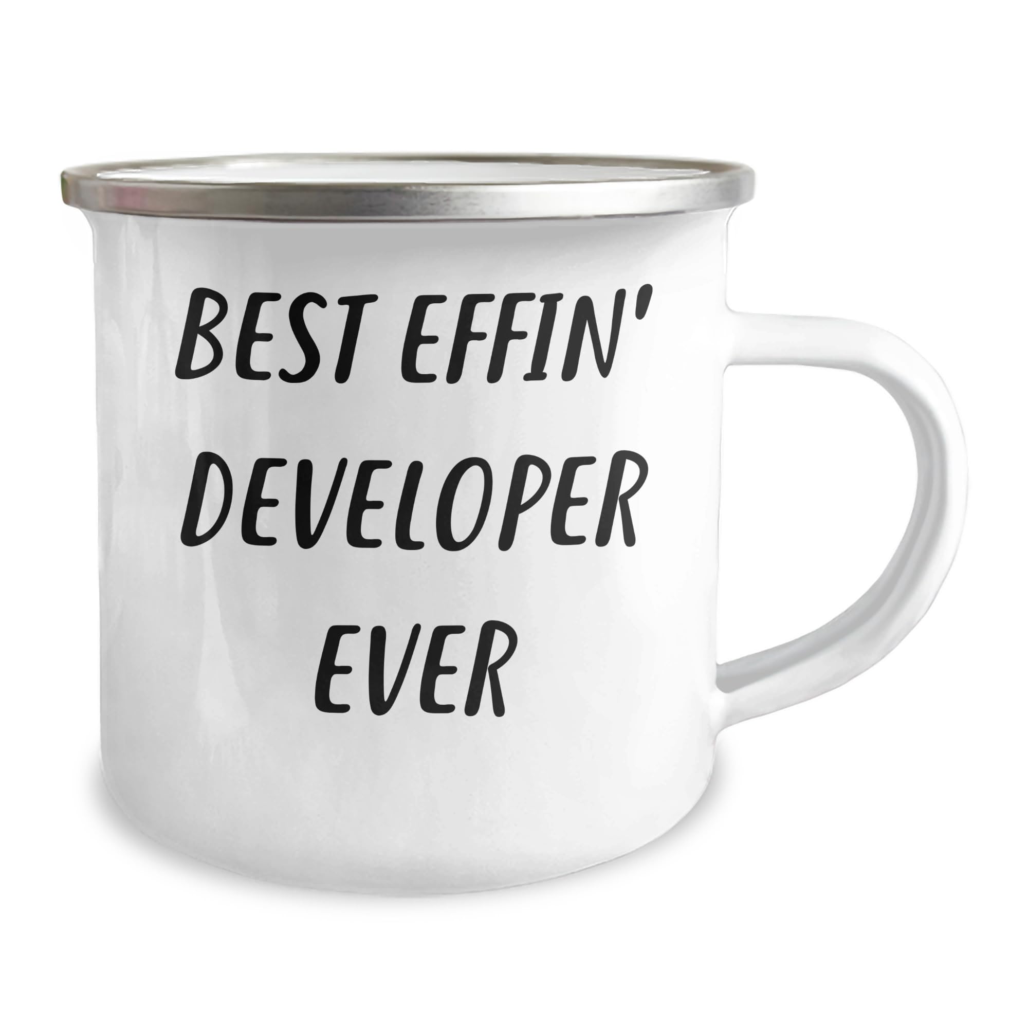 Best Effin' Developer Ever Christmas Camping Mug for Men Gifts from Friends, Perfect Developer Gifts for Him