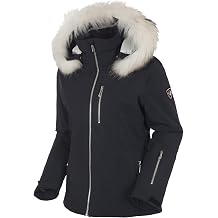 Sunice Women's Eliora Jacket with Fur, Black, 6