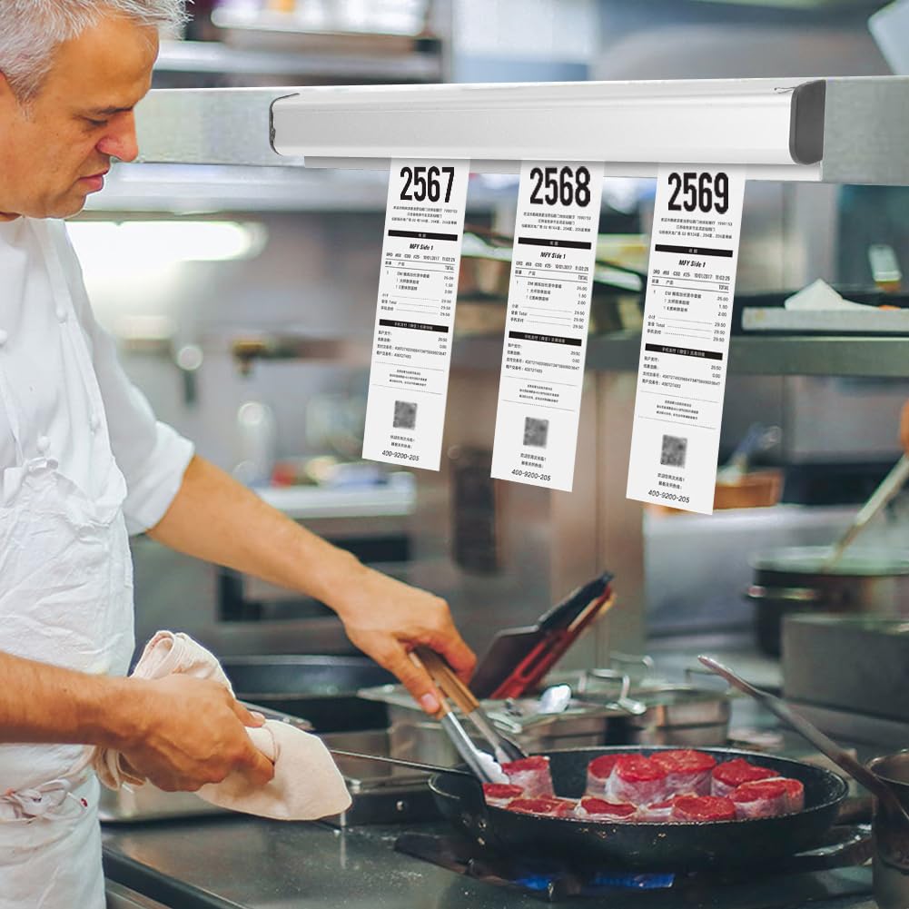 Barra Per Ordinazioni, 40cm Porta Ordini Ristorante, Barra Porta Comande Cucina, Porta Ordini In Alluminio, Montaggio A Parete, Per Scontrini Gastronomici Per Cucina, Hotel, Bar, Ordini, Biglietto