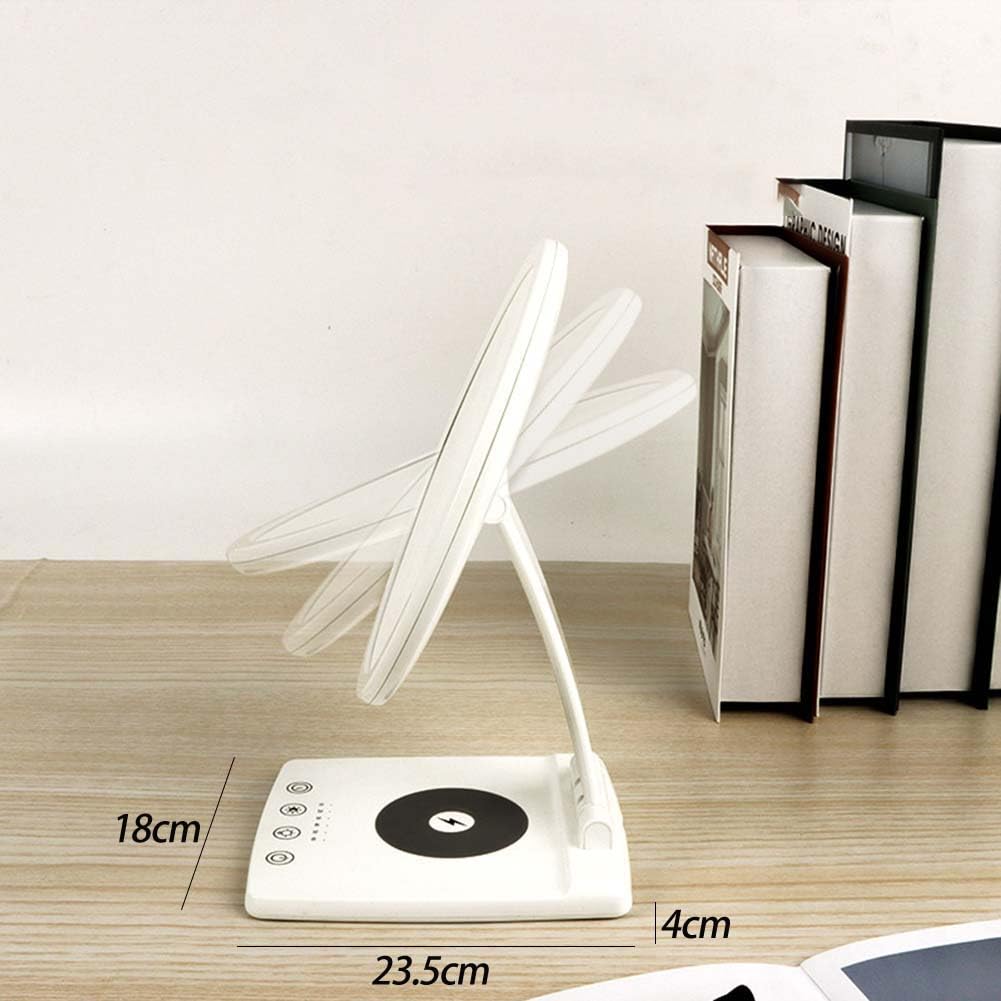 Lampe de Jour 10000 Lux Lux Lampe de Thérapie par la Lumière avec Chargeur sans Fil Eclairage Solaire Rotatif avec 6 Minuteries et Variateur Interrupteur Tactile Eclairage Thérapeutique UV Libre
