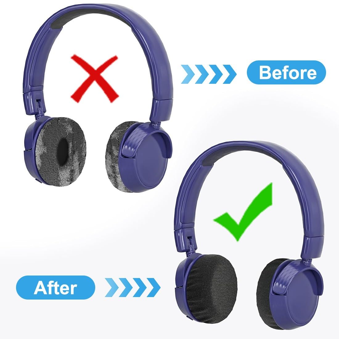 Housses de Casque Extensibles Lavables en Tissu Flexible, Protection contre la Sueur pour Salle de Sport, Jeux (Noir)