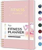 Fitness Workout Journal for Women & Men, A5(5.5' x 8.2') Workout Log Book Planner for Tracking, Progress, and Achieving Your Wellness Goals-Pink a.Pink