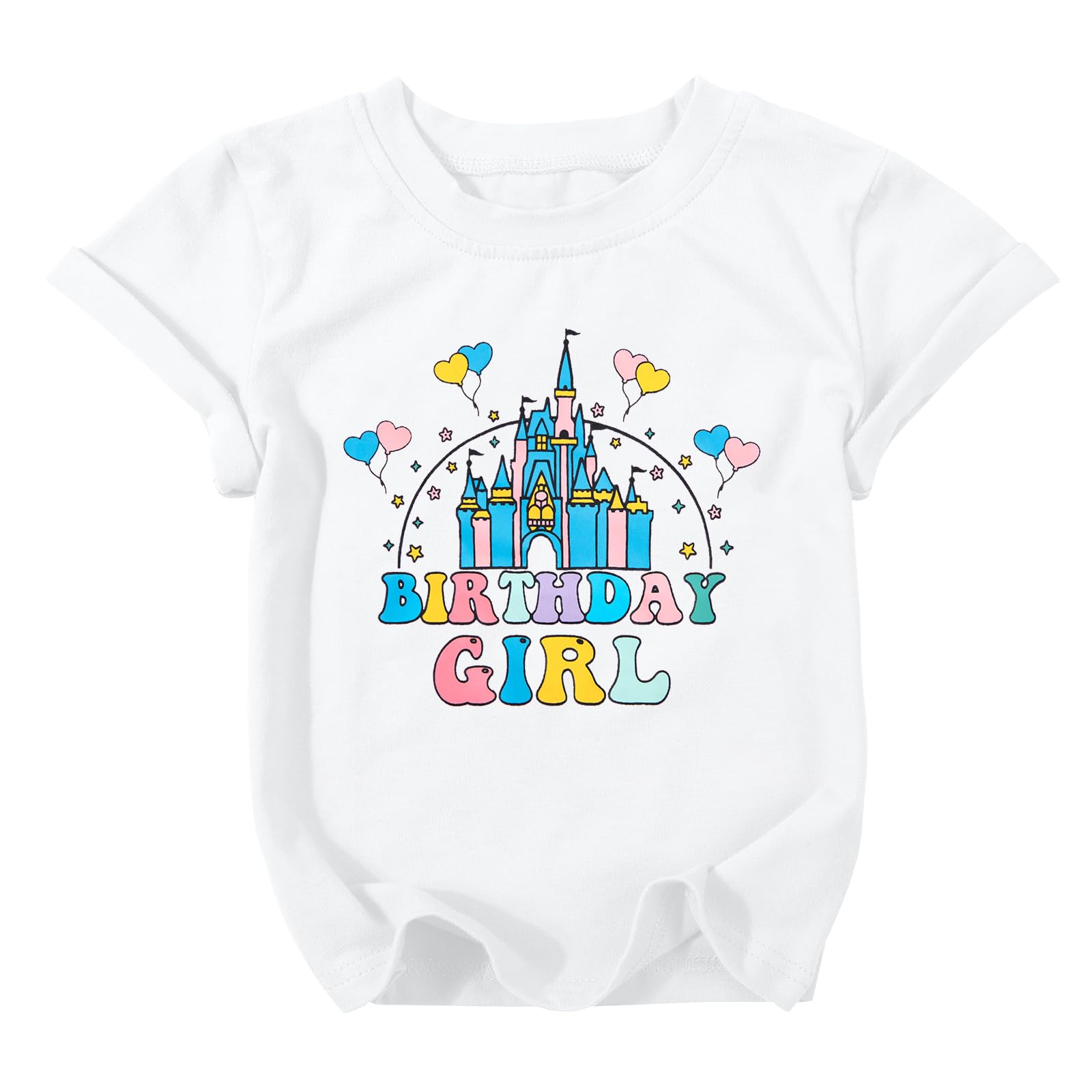 Birthday Girl Shirt Magical Castle Tshirt Birthday Shirts for Kids Funny Birthday Party Gift Tees Cute Graphic Tops