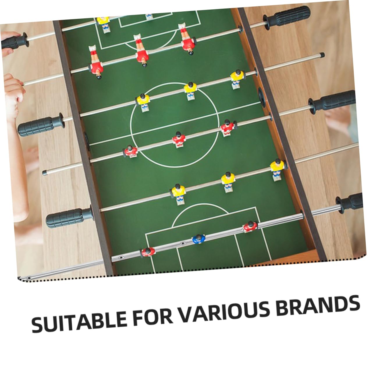 INOOMP Ricambio per Calcio Balilla Barra di Ferro Resistente con Tappo Incluso per Tutti i Tipi di Tavoli da Calcio Balilla Sostituzione di Parti per Gioco in Casa e Feste Stile Casuale