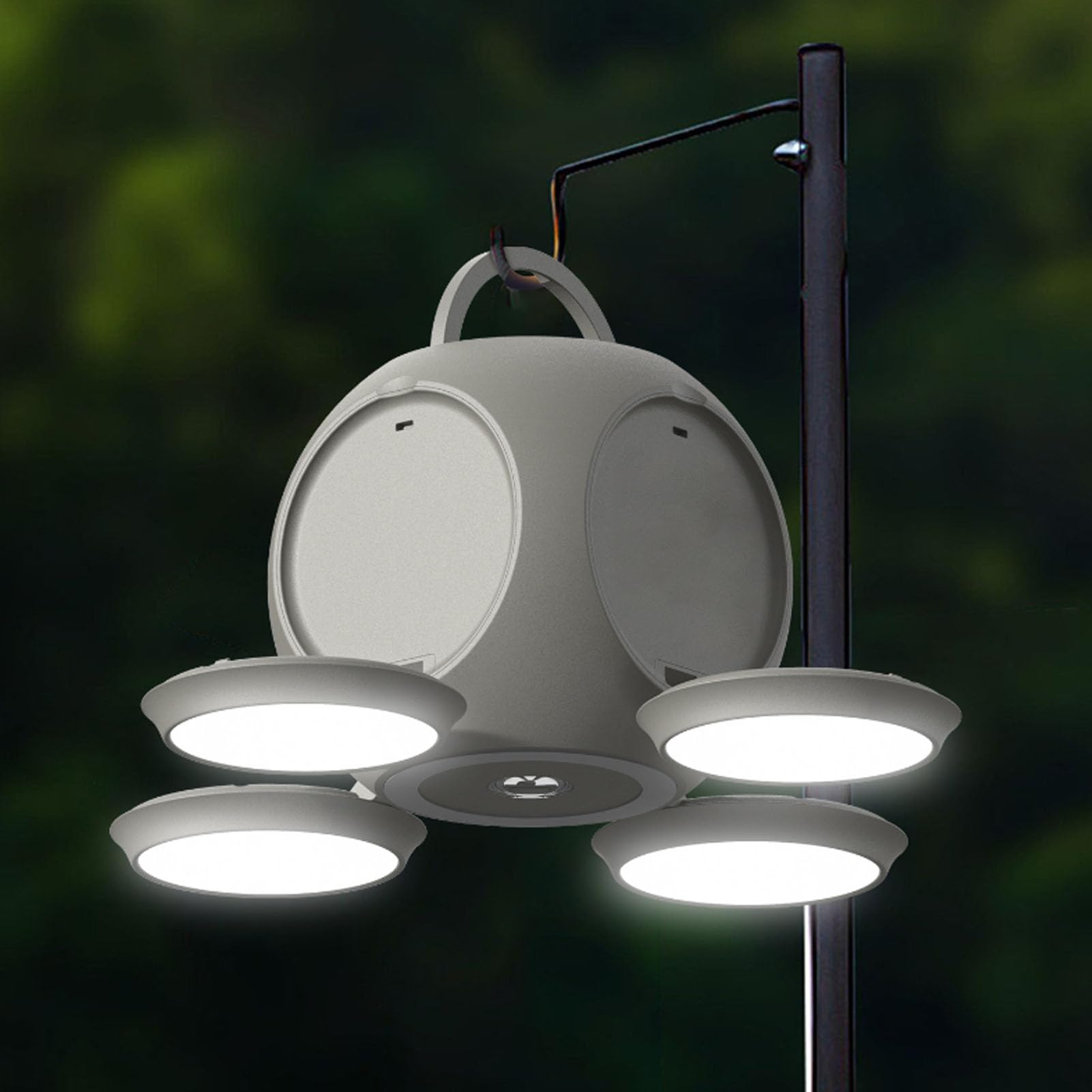 Haofy Lanterna da Campeggio Pieghevole a LED Power Bank da 10000 MAh Luce Bianca Calda per attività All'aperto Ricarica USB