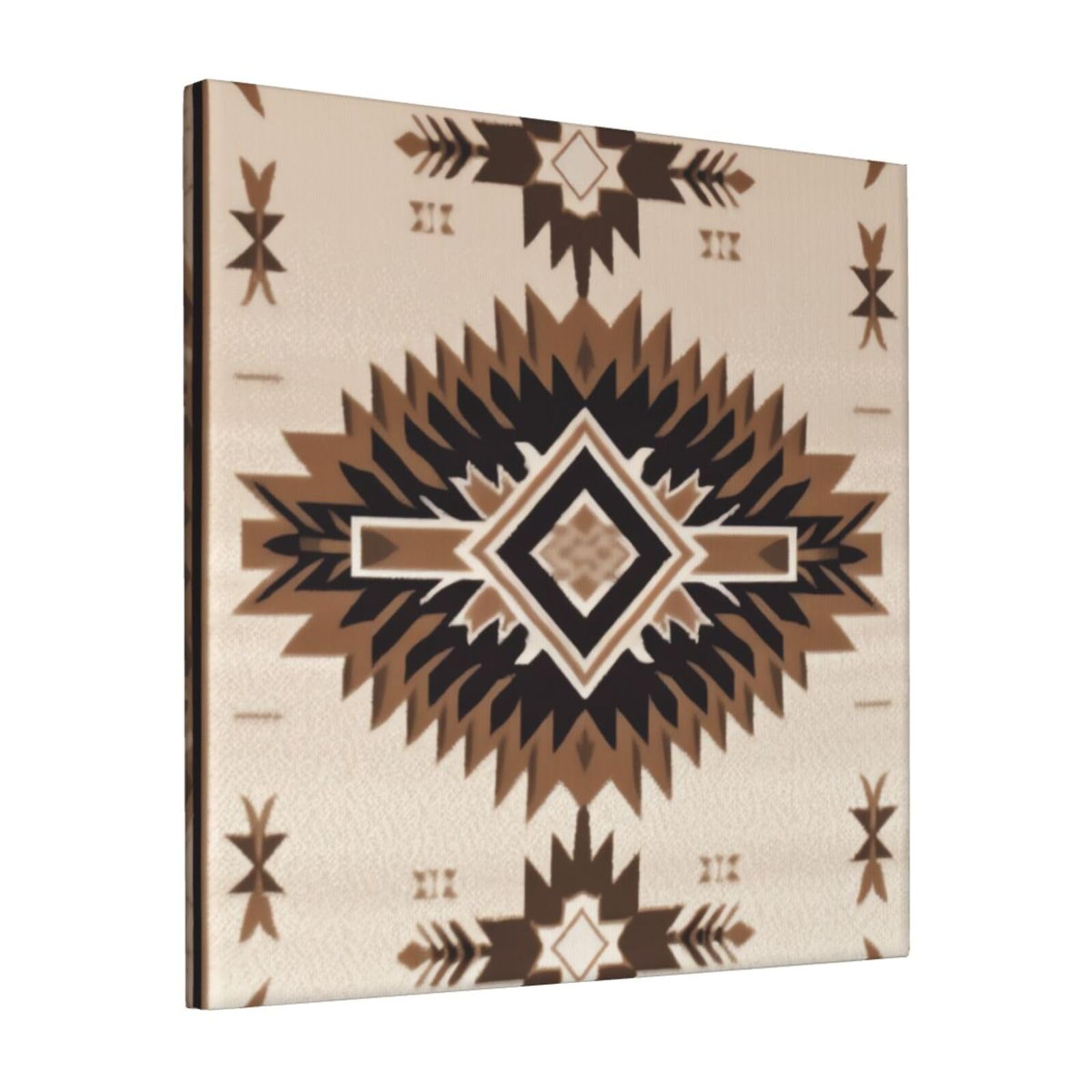 KLOPH Native American Canvas Wall Art for Living Room 12"x12" Modern Artwork Painting for Bathroom Hanging Canvas Prints Aesthetic Wallart for Bedroom Kitchen Office Wall Decor