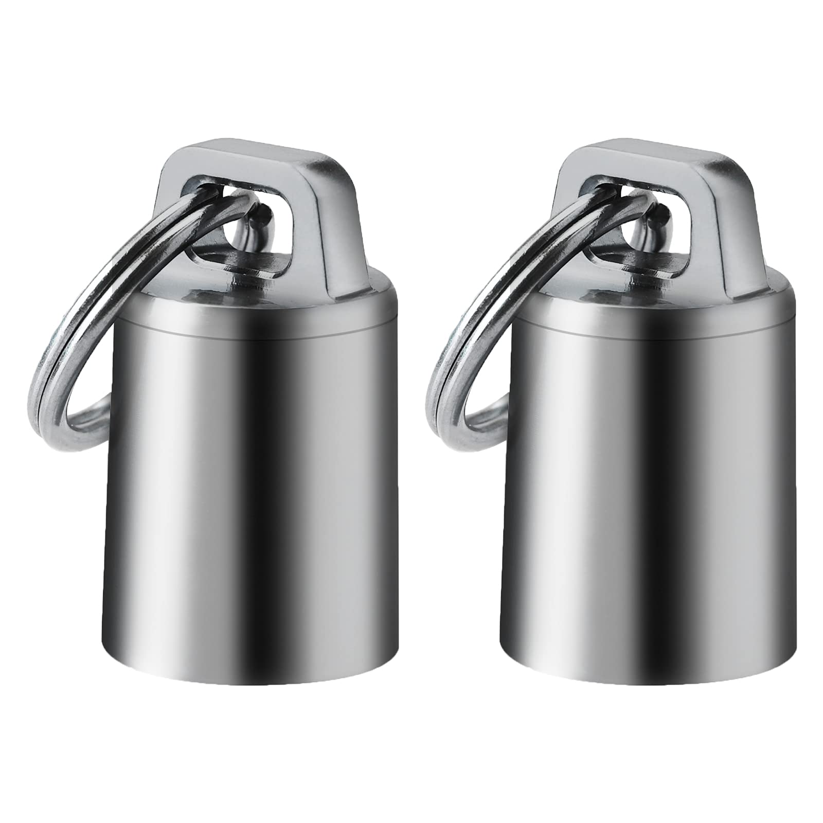 Titanium Micro Pill Box,Waterproof Mini Pill Holder,EDC Keychain Pill Case for Purse/Pocket,Small Pill Container Organizer for Outdoor Travel (2PCS)