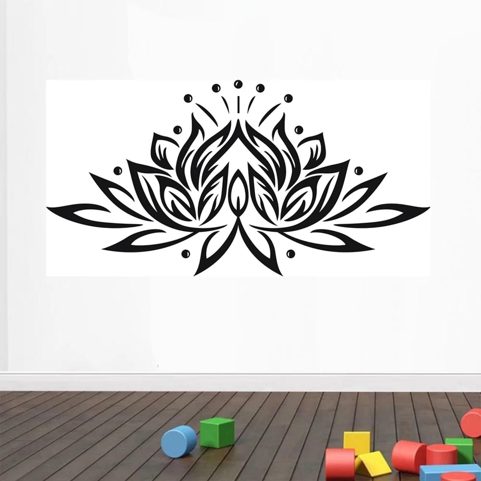 WEIMEIJIE Lotus Yoga Meditation Home Decor Removable Bedroom Balcony Sticker Yoga Studio Wall Decor