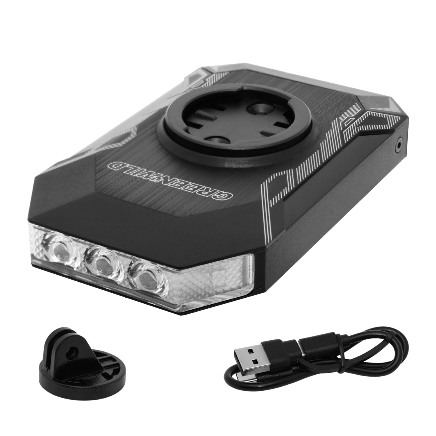 GREENWILD ロードバイク ライト 自転車 昼間走行ライト 高輝度600ルーメン 68時間連続点灯 GARMIN標準マウント対応 サイコン緊急充電対応 静止時スタンバイ機能搭載 IPX4防水