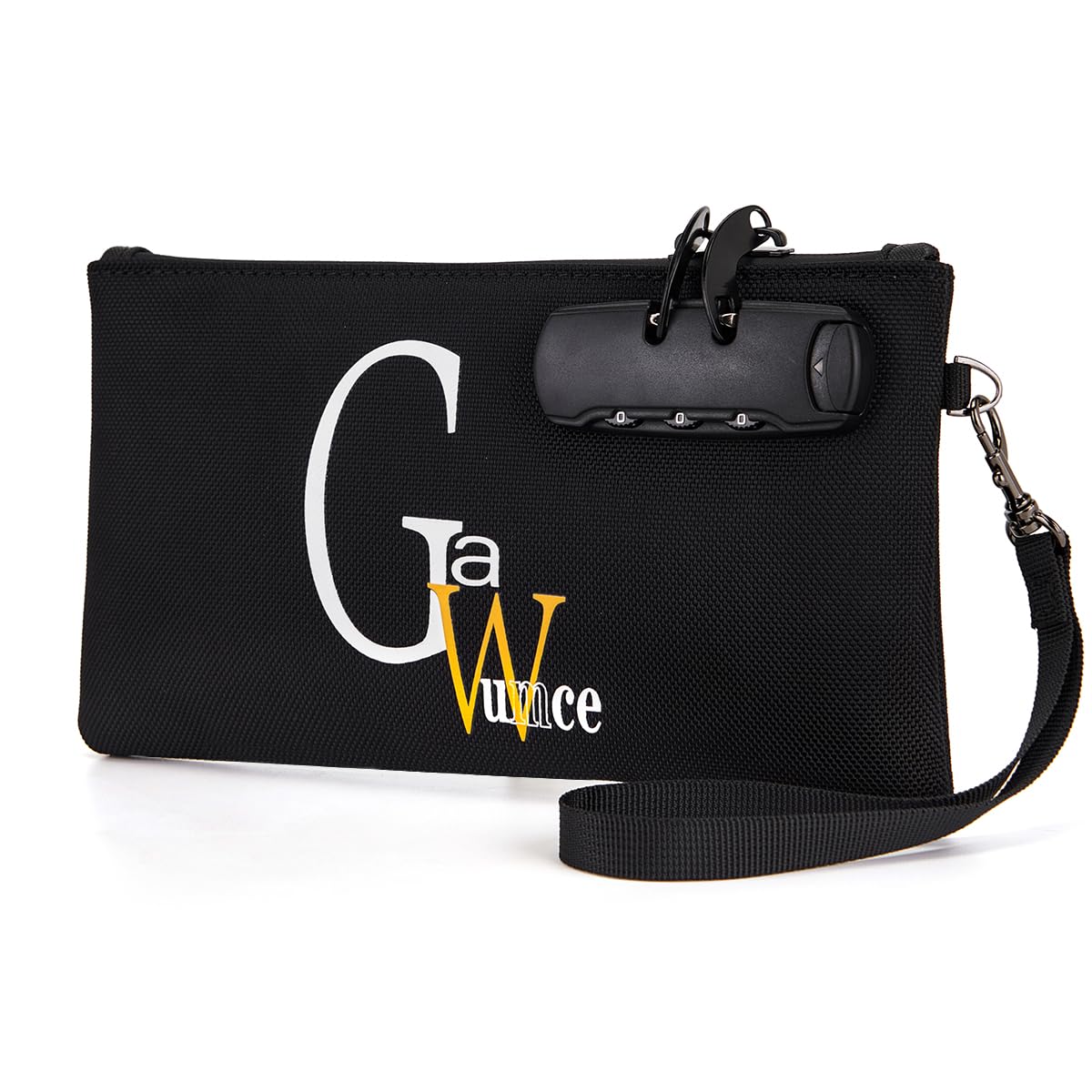 Small Money Bag with Lock Portable Cash Bag Travel Safe，Black：Small