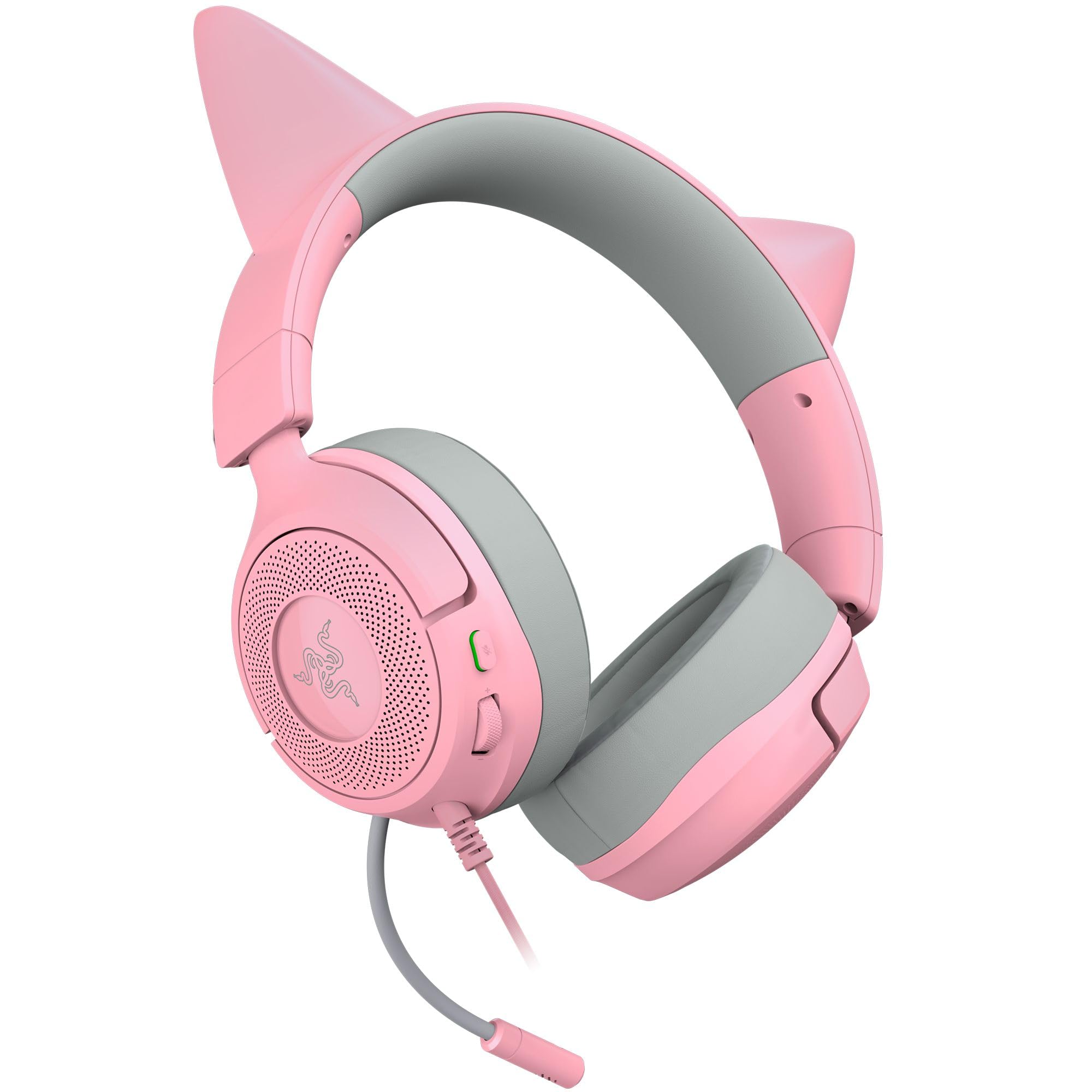 Razer Kraken Kitty V3 X Casque de jeu filaire : Oreilles de chat - Micro cardioïde HyperClear - Pilotes de 40 mm - Son Surround 7.1 - Coussinets d’oreille confortables - Multiplateforme via 3,5 mm PC