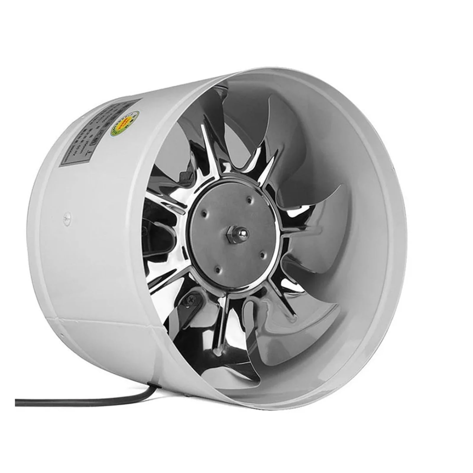 Ventilatore Lame Metalliche For Ventola Di Scarico In Linea Da 4 Pollici/6 Pollici(White,4 inch)