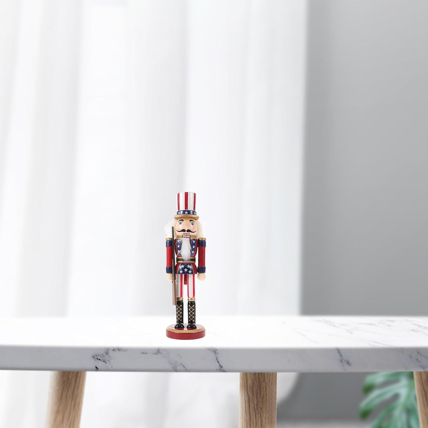 Cabilock Christmas Nutcracker Soldier Puppet 10 Inch Wooden Nutcracker Figures Traditional Christmas Decoration for Shelves and Tables