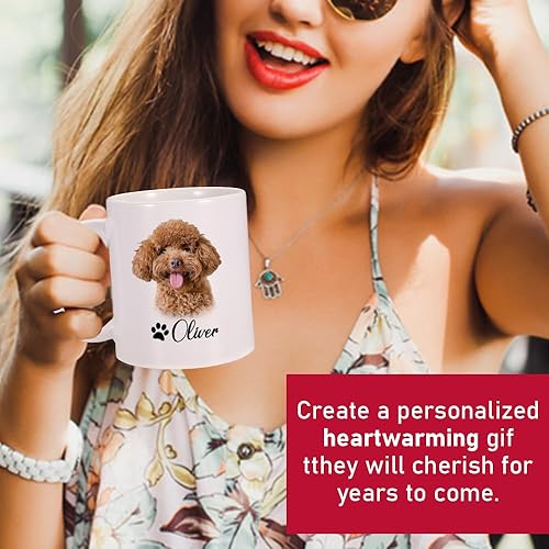 Miniatura 4 de Taza personalizada con foto de perro, taza de perro personalizada, taza de retratos de mascotas personalizada, tazas con nombre personalizado,