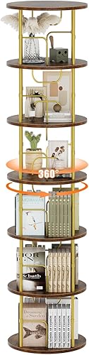 Miniatura 23 de Estantería giratoria de 5 niveles, torre giratoria apilable de 360 °, estantería giratoria de pie estrecha que ahorra espacio, estantería giratoria