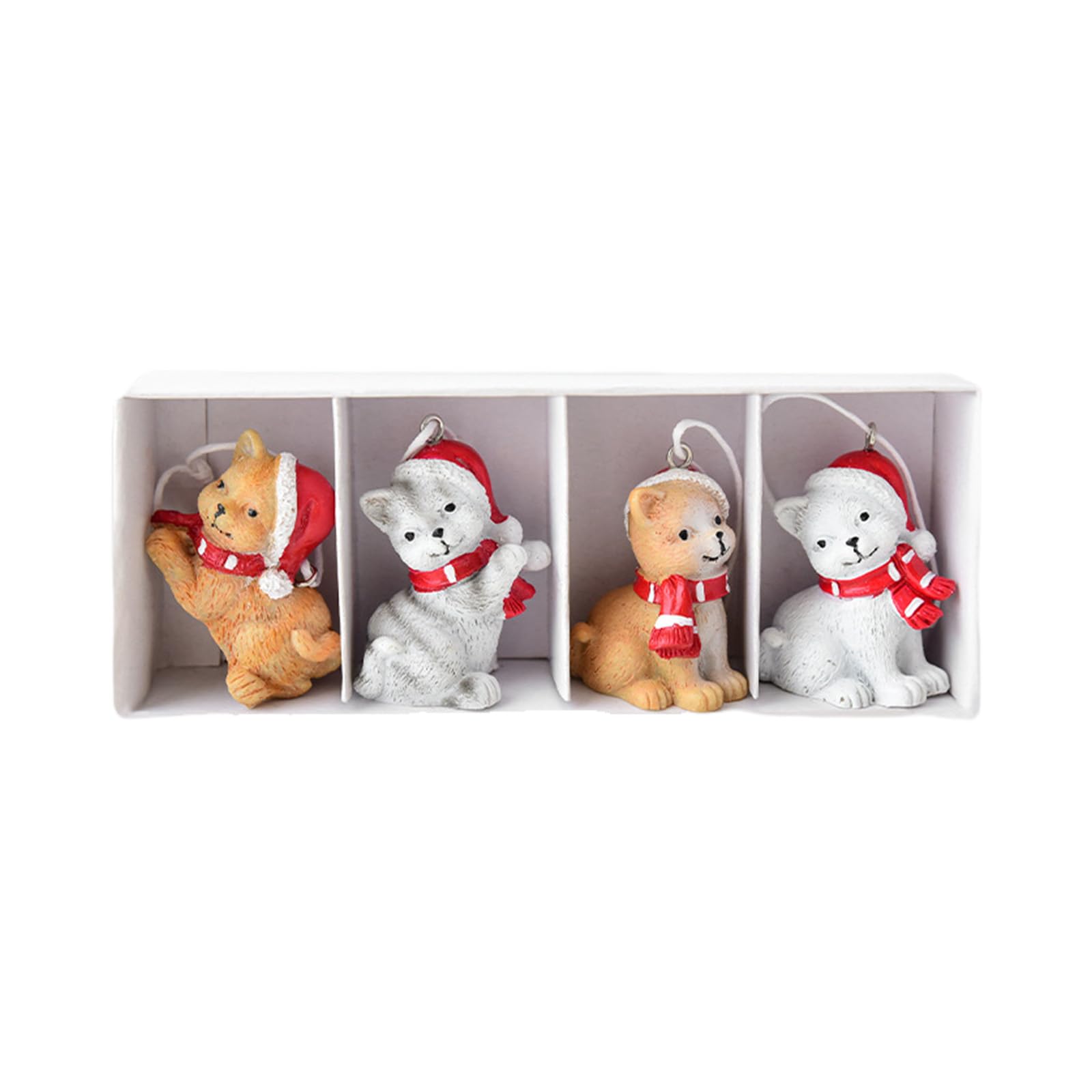 Kalttoy Miniature Christmas Tree Ornaments Handcrafted Resin Hanging Decorations for Festive Decoration Christmas Decorations