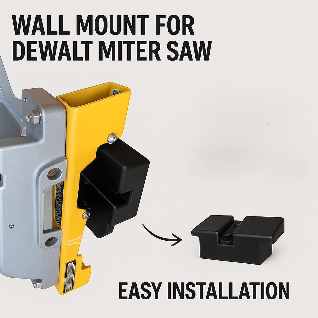 Miter Saw Wall and Table Mount Bracket, Made for DeWalt Mitre Saw, Heavy-Duty Shop Storage Solution, Set of 2
