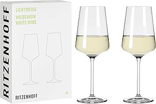 Ritzenhoff 6111006 Verre à vin blanc 400 ml - série Lichtweiss - 2 pièces dans un set cadeau - stylé et moderne - Made in Germany