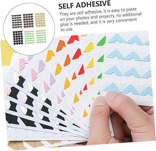 Miniatura 9 de EXCEART 6 hojas de calcomanías de esquina para álbum de fotos, vintage, esquinas de montaje de fotos, álbum de fotos vintage, soporte para fotos,